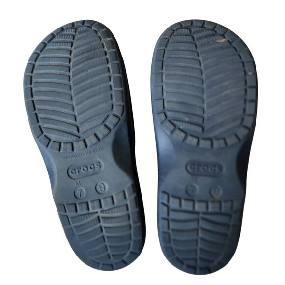 Crocs Baya Slide Sandals Solid Navy Blue Lightweight Water Friendly Men's 7 - Picture 9 of 11